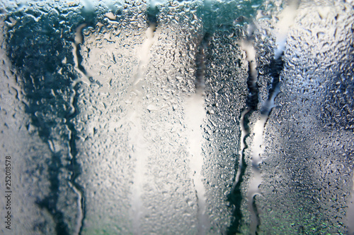 Summer rain on the glass