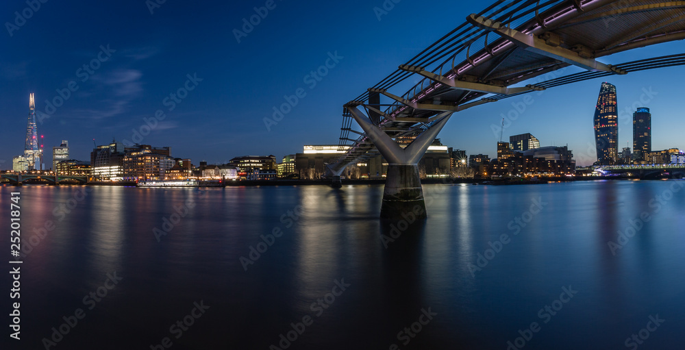 Reflections in the river Thames of London