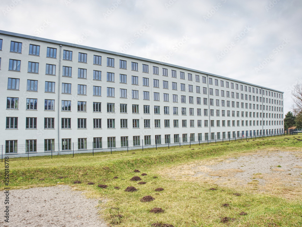 Prora, Ruegen, Germany. Restoration of flat houses. Prora, Ruegen, Germany. Restoration of flat houses.