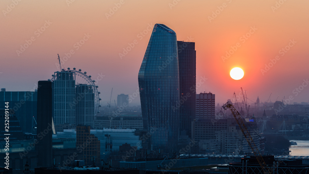 A glorious sunset over London