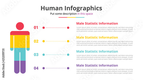 men infographic design concept with free space for text - vector illustration