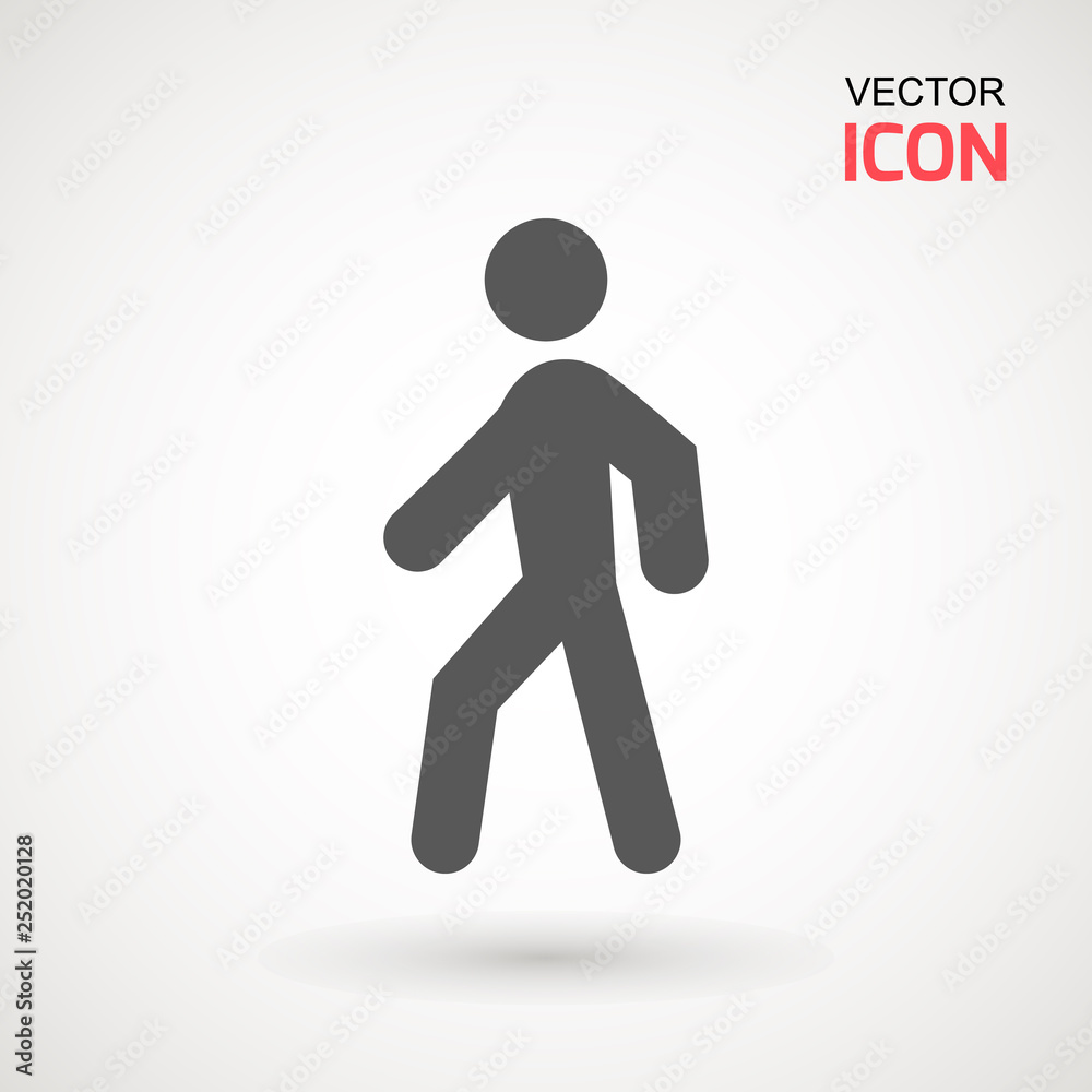 Man walk icon . Walking man vector icon. People walk sign illustration. pedestrian vector sign symbol on white background. Man walk icon . Walking man vector icon. People walk sign illustration. pedestrian vector sign symbol on white background.