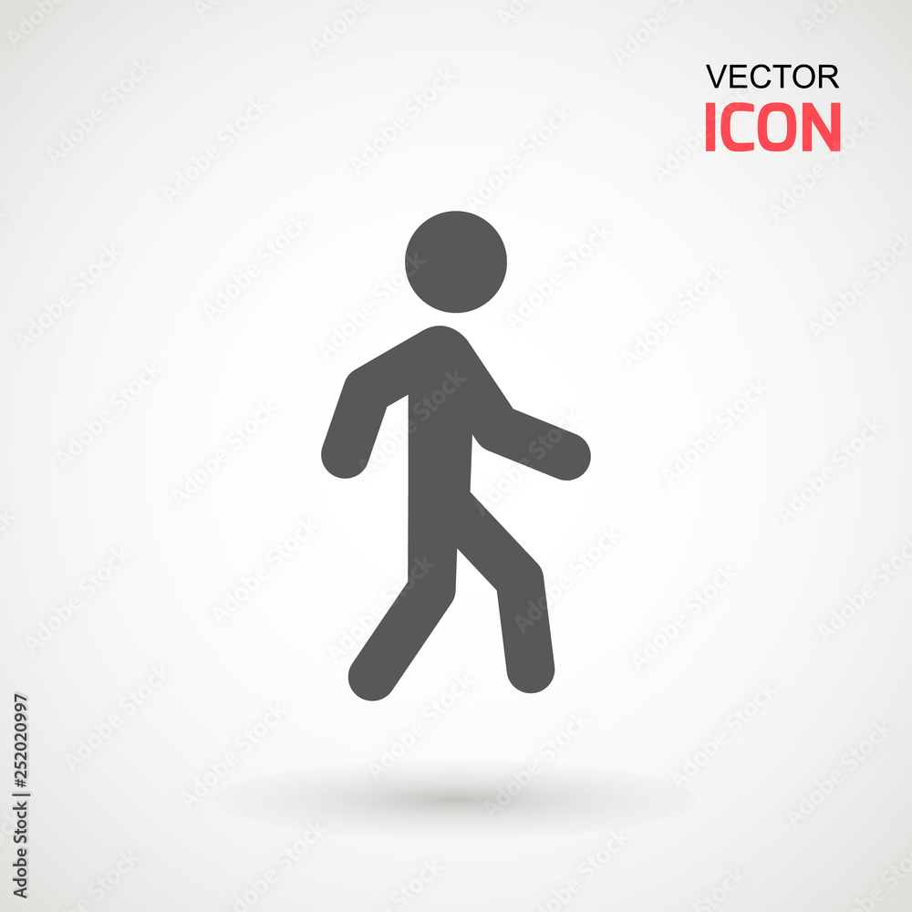 Man walk icon . Walking man vector icon. People walk sign illustration. pedestrian vector sign symbol on white background. Man walk icon . Walking man vector icon. People walk sign illustration. pedestrian vector sign symbol on white background.