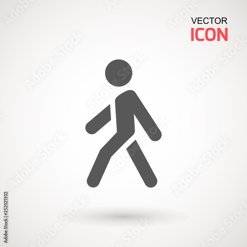 Man walk icon . Walking man vector icon. People walk sign illustration. pedestrian vector sign symbol on white background.