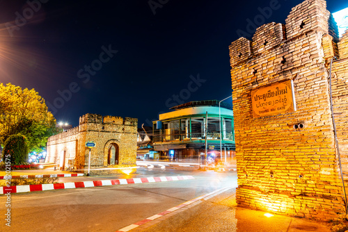 Gate of Chiang Mai Old City in Thailand photo