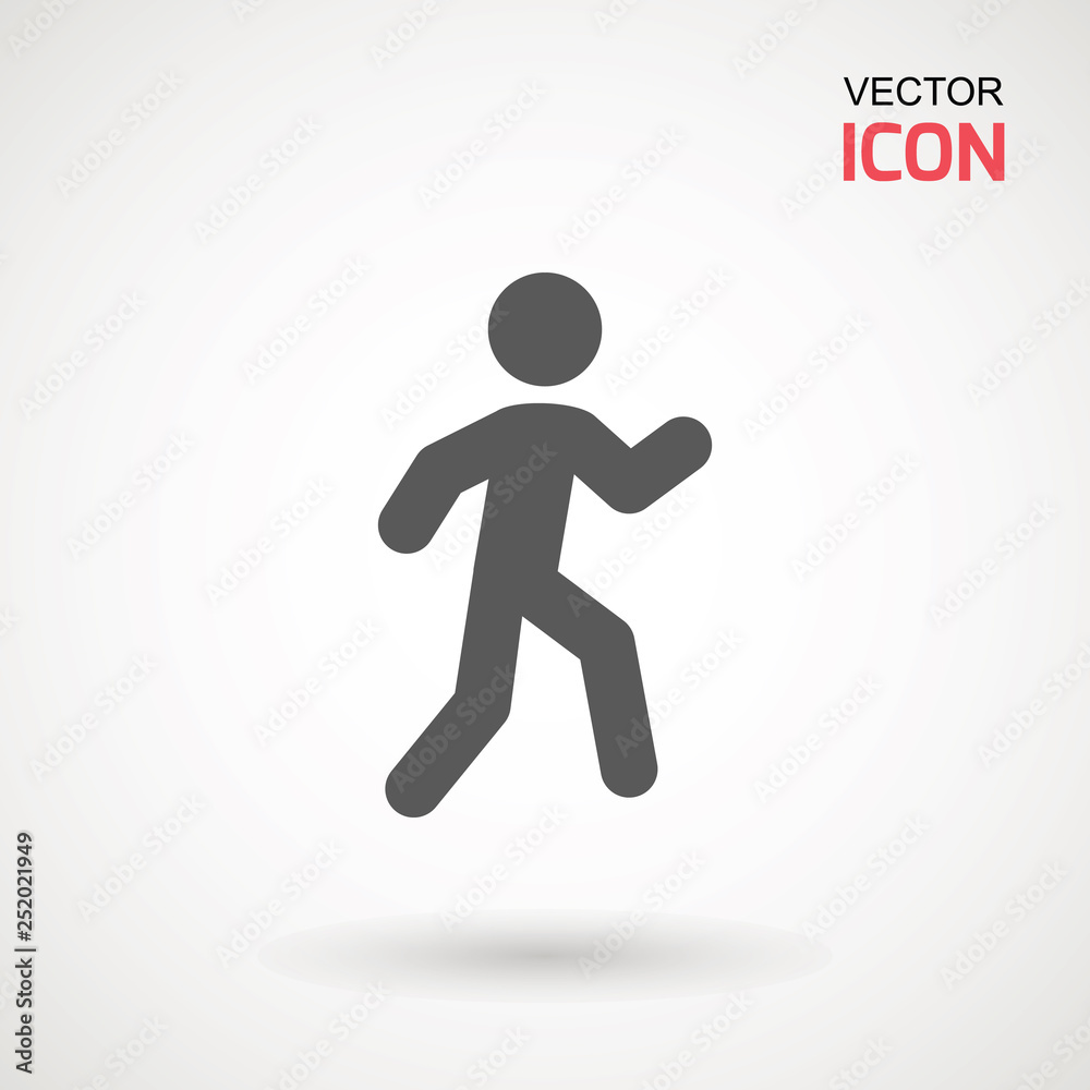 Man walk icon . Walking man vector icon. People walk sign illustration. pedestrian vector sign symbol on white background. Man walk icon . Walking man vector icon. People walk sign illustration. pedestrian vector sign symbol on white background.
