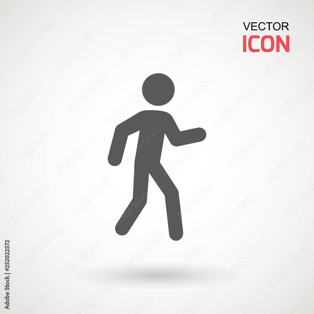 Man walk icon . Walking man vector icon. People walk sign illustration. pedestrian vector sign symbol on white background. Man walk icon . Walking man vector icon. People walk sign illustration. pedestrian vector sign symbol on white background.