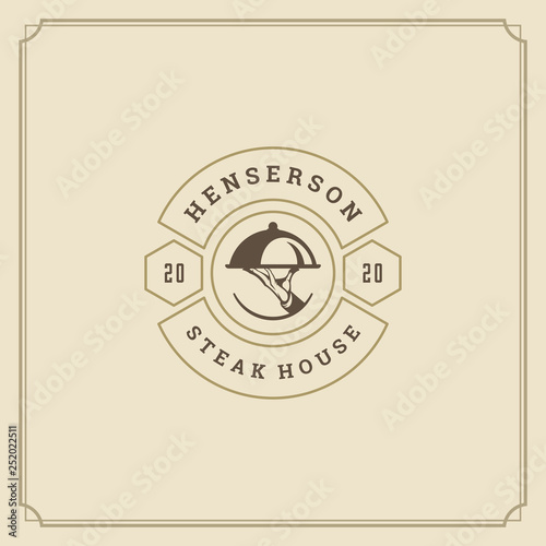 Restaurant logo template vector illustration good for restaurant menu