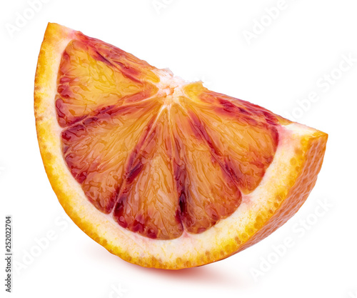 Sicilian bloody orange isolated on white background