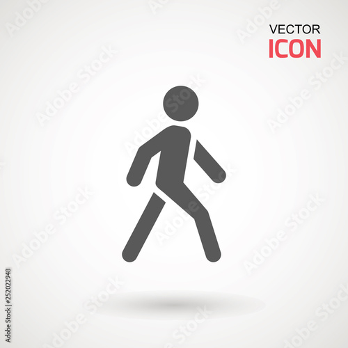 Man walk icon . Walking man vector icon. People walk sign illustration. pedestrian vector sign symbol on white background.