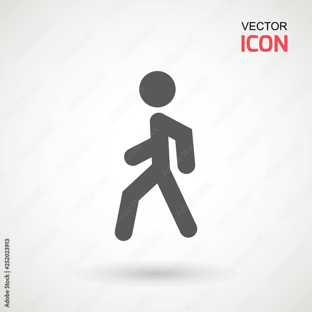 Man walk icon . Walking man vector icon. People walk sign illustration. pedestrian vector sign symbol on white background. Man walk icon . Walking man vector icon. People walk sign illustration. pedestrian vector sign symbol on white background.