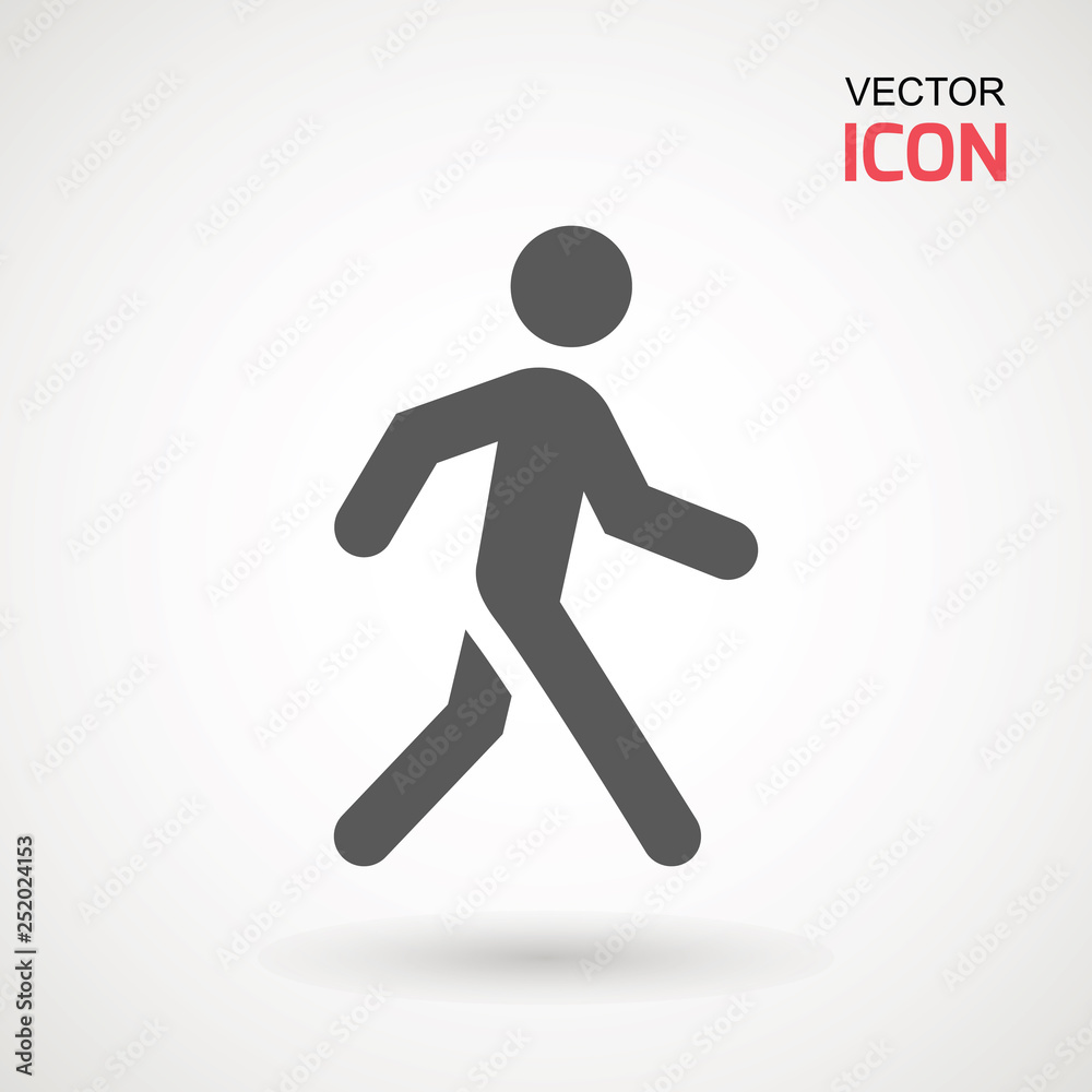 Man walk icon . Walking man vector icon. People walk sign illustration. pedestrian vector sign symbol on white background. Man walk icon . Walking man vector icon. People walk sign illustration. pedestrian vector sign symbol on white background.