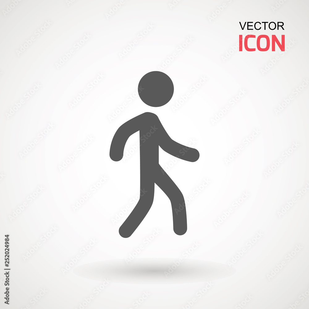 Man walk icon . Walking man vector icon. People walk sign illustration. pedestrian vector sign symbol on white background. Man walk icon . Walking man vector icon. People walk sign illustration. pedestrian vector sign symbol on white background.