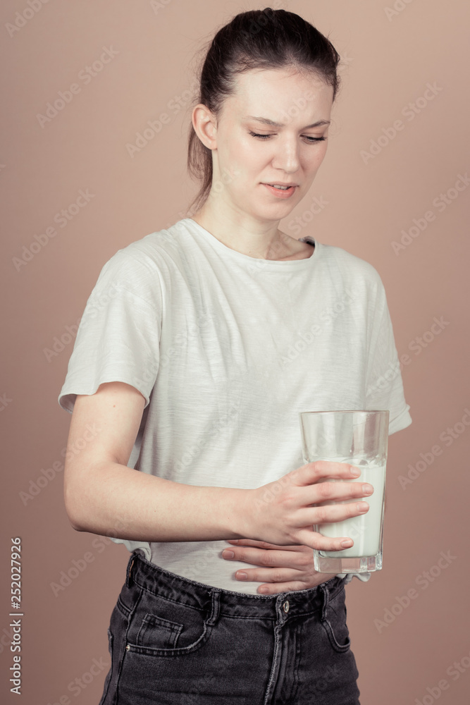 girl drinks milk and is happy girl drinks milk and is happy