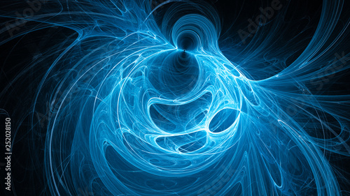 Blue glowing high energy plasma force field