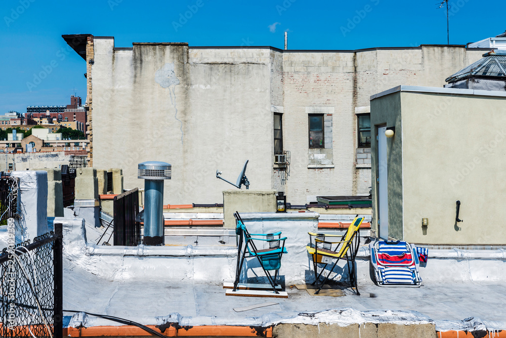 Φωτογραφία Roof of houses in Harlem, in New York City, USA