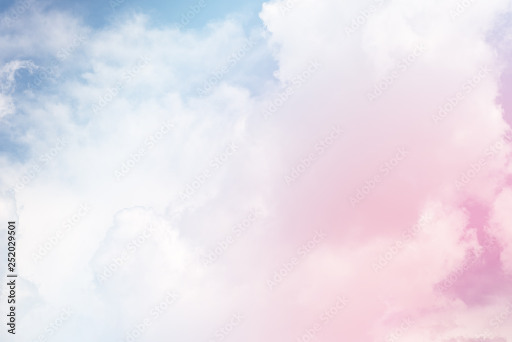 Sun and cloud background with a pastel colored Sun and cloud background with a pastel colored