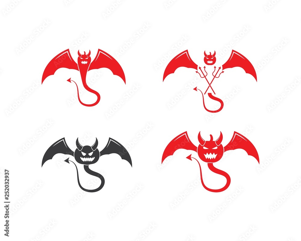 Devil logo vector template illustration Devil logo vector template illustration