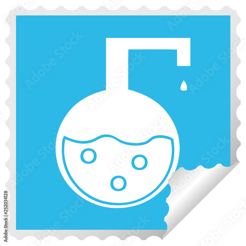square peeling sticker cartoon science experiment