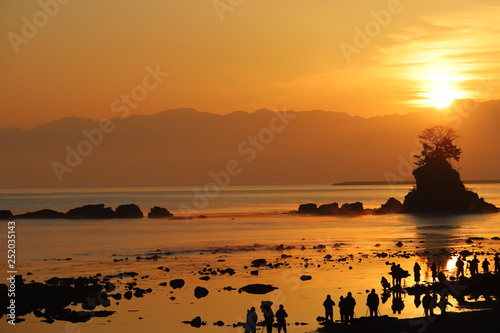 雨晴海岸の夜明け