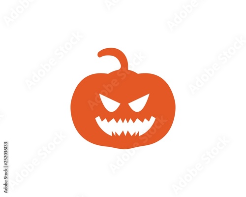 halloween pumpkins logo vector