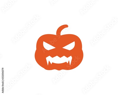 halloween pumpkins logo vector