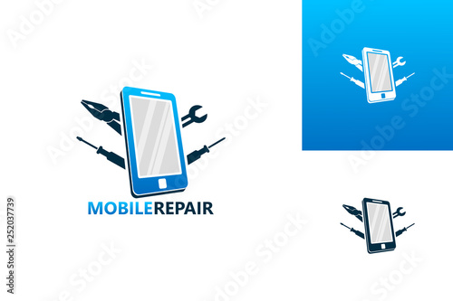 Mobile Repair Logo Template Design Vector, Emblem, Design Concept, Creative Symbol, Icon