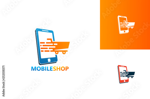 Mobile Shop Logo Template Design Vector, Emblem, Design Concept, Creative Symbol, Icon