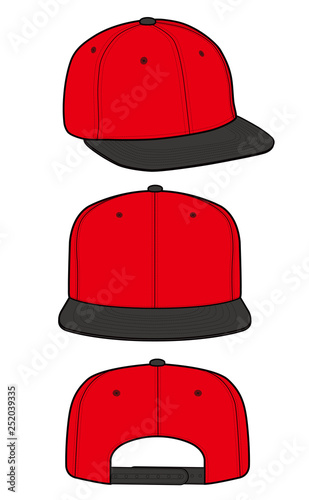 SNAPBACK Cap Fashion flat vector mockup design
