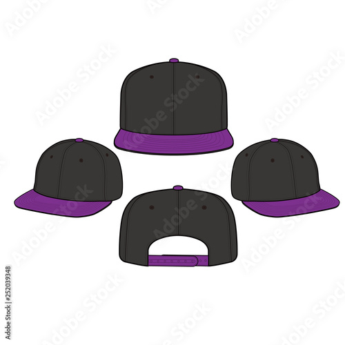 SNAPBACK Cap Fashion flat vector mockup design