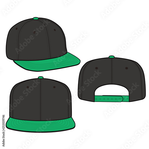 SNAPBACK Cap Fashion flat vector mockup design