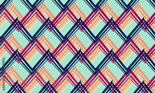 Colorful zigzag striped pattern for backgrounds cute pastel pink, baby yellow, purple and violet color and design - modern painting art - Illustration.