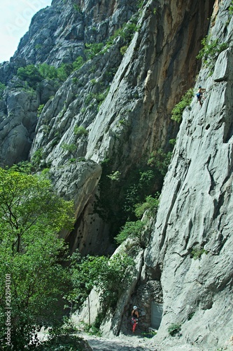 Croatia-view of the climber in the Paklenica National Park photo