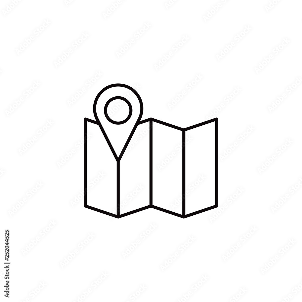 Location icon. Map with map pin, pointer, marker, locator Location icon. Map with map pin, pointer, marker, locator