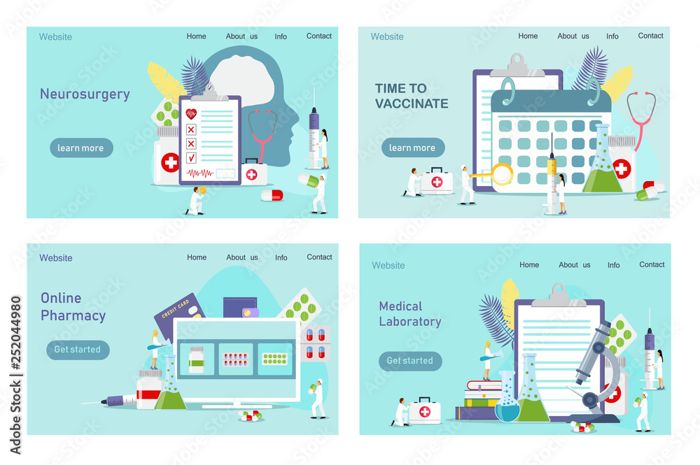 Pharmacist give advice and conceling medication, time to vaccinate, medical laboratory, neurosurgery concepts, it can be used for landing page, template, ui, web, mobile app, poster, banner, flyer