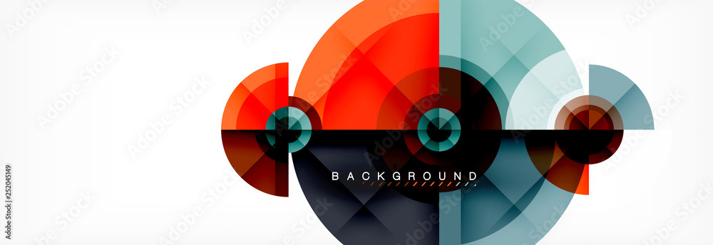 Obraz premium Geometric circle abstract background, creative geometric wallpaper.