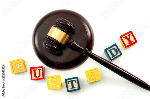 Slika na platnu Legal decision regarding the custody of children after a divorce concept theme w