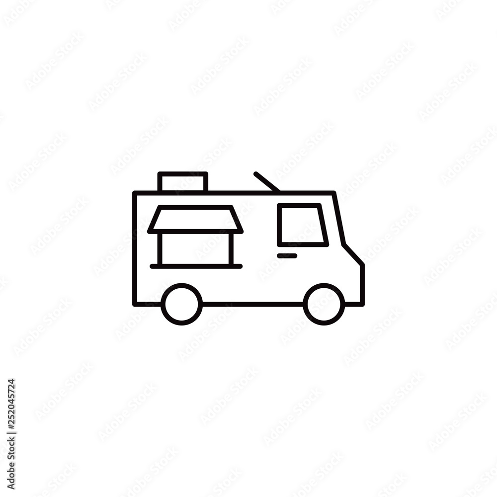 Food stall line icon