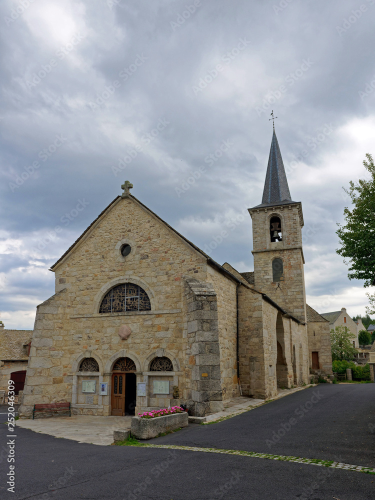 Église d'Aumont-Aubrac, Lozère , Occitanie, France