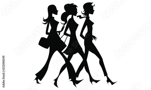 girls walking 