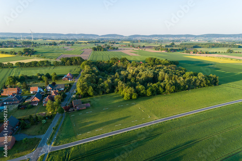 Luftaufnahme der Landschaft in Deutschland