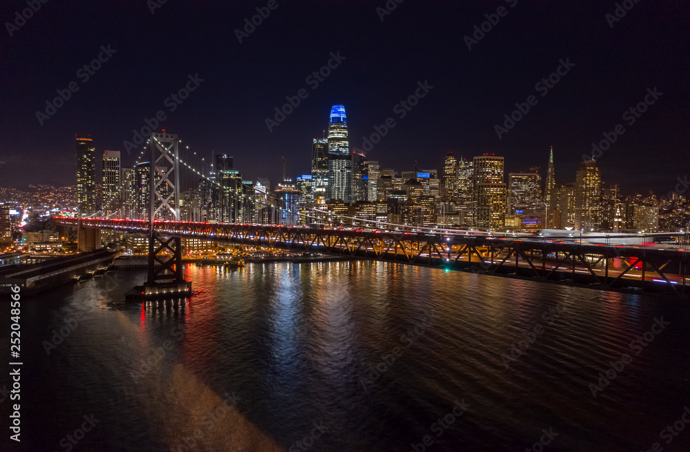 San Francisco downtown skyline aerial San Francisco downtown skyline aerial