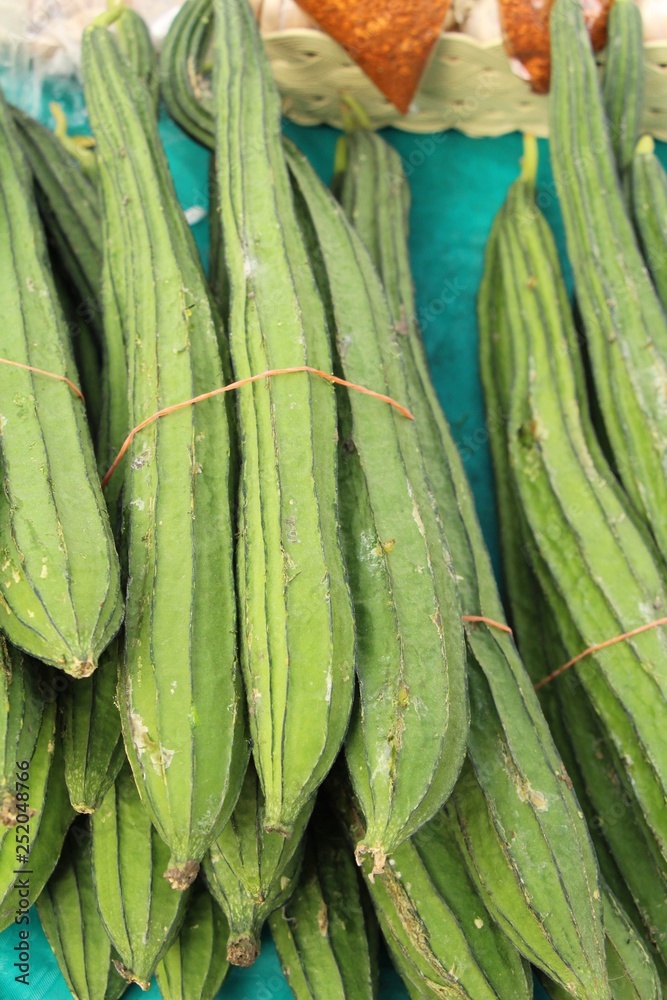 Fototapeta premium luffa acutangula for cooking at street food