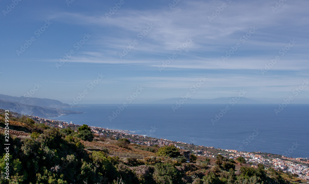 far view from the atlantic to the canary Island