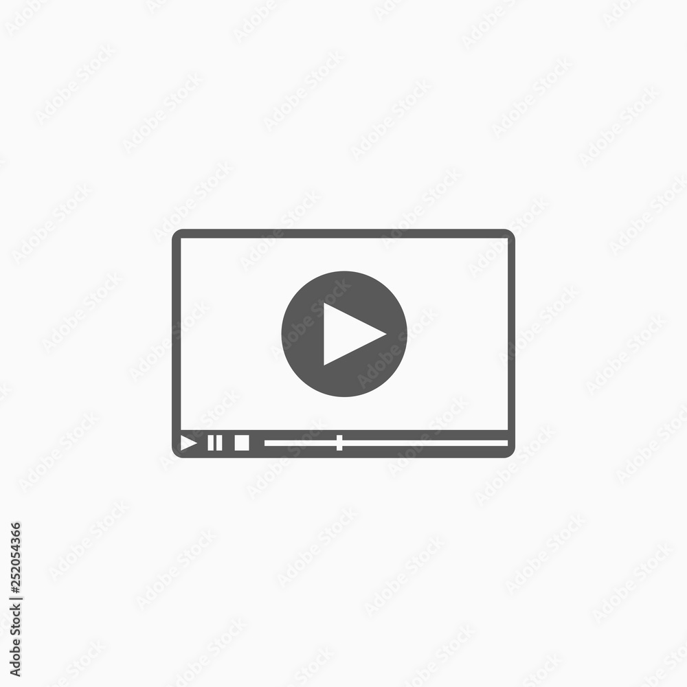 video icon, play vector video icon, play vector