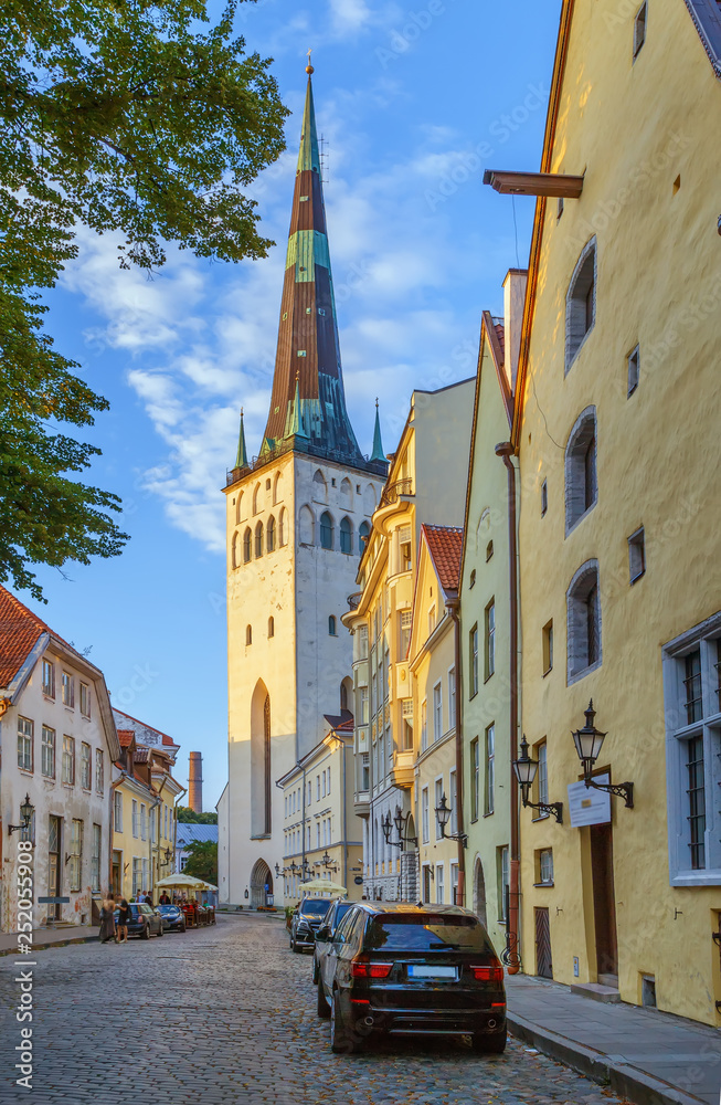 Fototapeta premium Street in Tallinn, Estonia