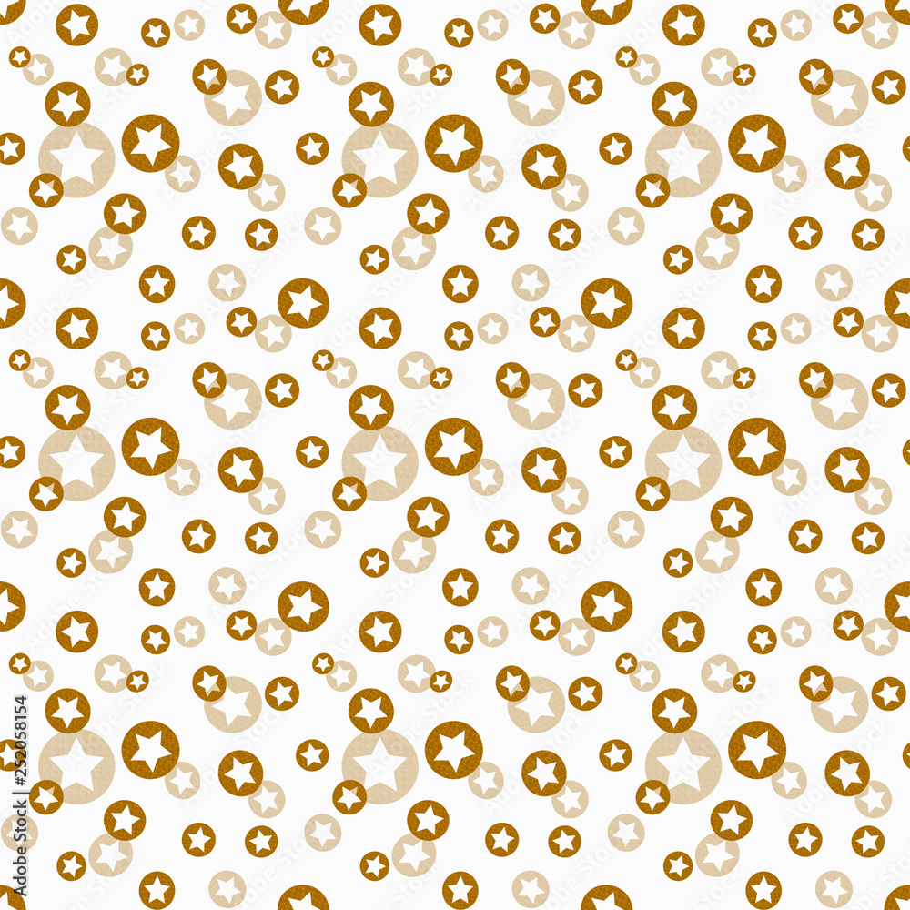 Gold star seamless pattern
