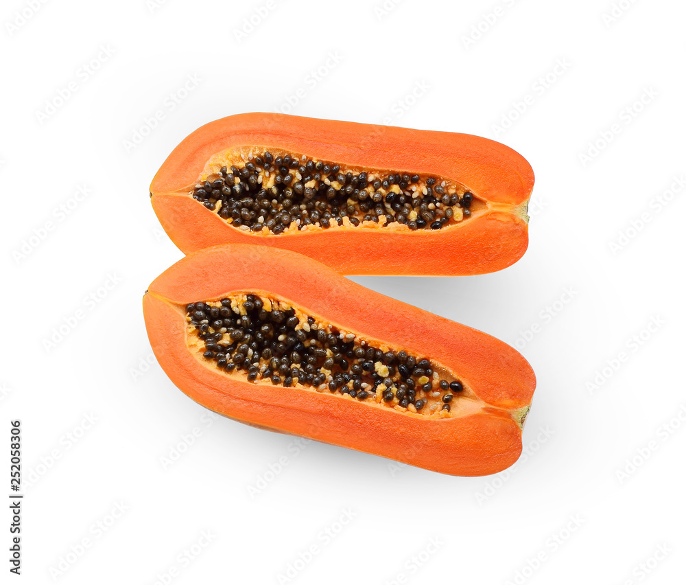 Ripe papaya isolated on white background Ripe papaya isolated on white background