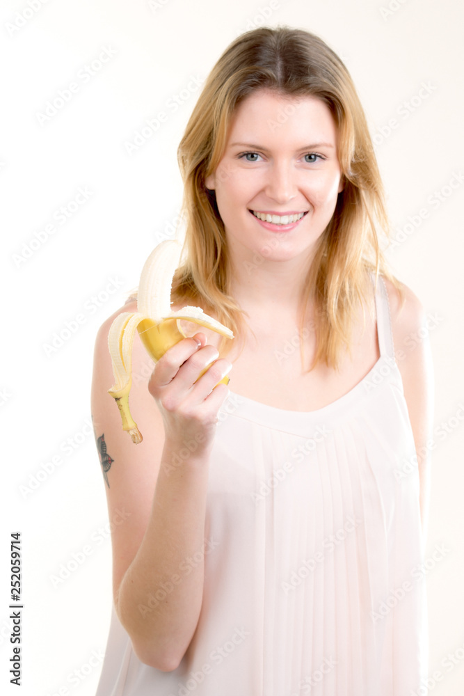 cute girl with a banana cute girl with a banana