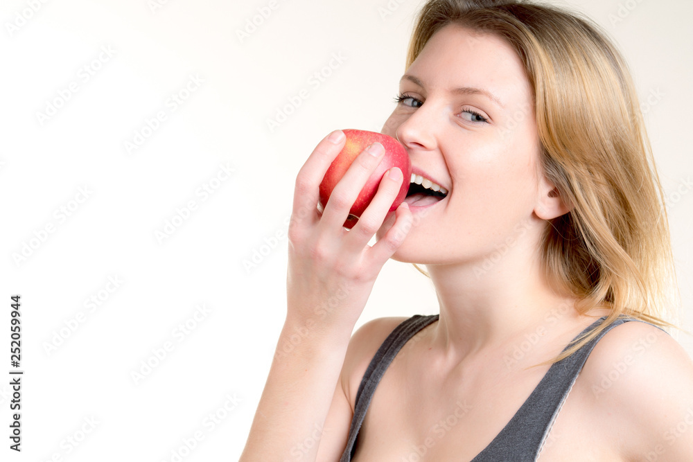 girl with an apple girl with an apple